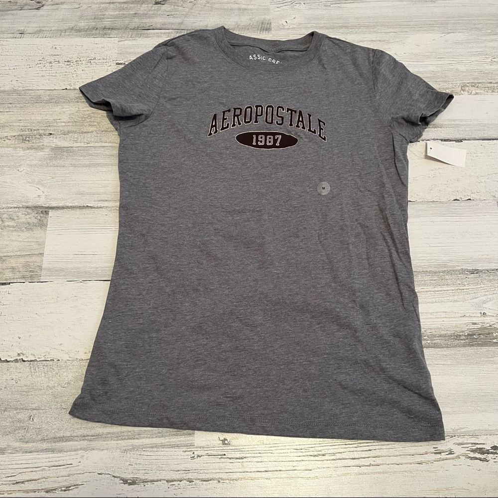 Aeropostale size medium T-shirt grey gray M NWT short sleeve